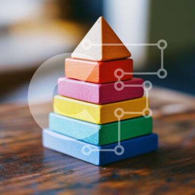 Intra Συλλεκτικό Ξύλινο Παζλ Plywood  4mm - Πολύχρωμο ξύλινο παιχνίδι στοίβαξης Σε Ξύλινο Κουτί - Διαστάσεις: 10x10 cm – 25 κομμάτια - Image 1