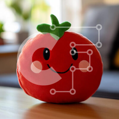 Intra Συλλεκτικό Ξύλινο Παζλ Plywood  4mm - Happy Λούτρινο Παιχνίδι Τομάτας Σε Ξύλινο Κουτί - Διαστάσεις: 10x10 cm – 25 κομμάτια - Image 1