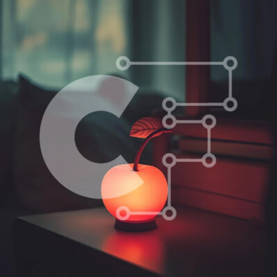 Intra Συλλεκτικό Ξύλινο Παζλ Plywood  4mm - Άνετο φωτιστικό σε σχήμα μήλου σε δωμάτιο με χαμηλό φωτισμό Σε Ξύλινο Κουτί - Διαστάσεις Puzzle: 10x10 cm – 25 κομμάτια - Image 1