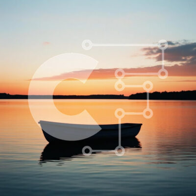 Intra Συλλεκτικό Ξύλινο Παζλ Plywood  4mm - Γαλήνιο ηλιοβασίλεμα πάνω από μια λίμνη Σε Ξύλινο Κουτί - Διαστάσεις: 10x10 cm – 25 κομμάτια - Image 1