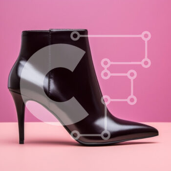 Intra Συλλεκτικό Ξύλινο Παζλ Plywood  4mm - Γυαλιστερό ψηλοτάκουνο μποτάκι σε ροζ φόντο Σε Ξύλινο Κουτί - Διαστάσεις Puzzle: 10x10 cm – 25 κομμάτια - Image 1