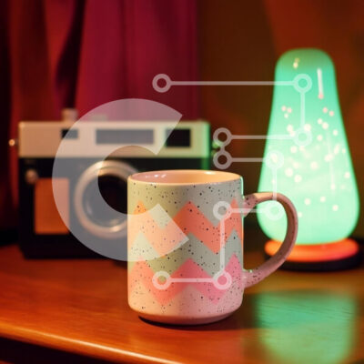 Intra Συλλεκτικό Ξύλινο Παζλ Plywood  4mm - Άνετη σκηνή εσωτερικού χώρου με πολύχρωμη κούπα και vintage διακόσμηση Σε Ξύλινο Κουτί - Διαστάσεις Puzzle: 10x10 cm – 25 κομμάτια - Image 1