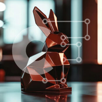 Intra Συλλεκτικό Ξύλινο Παζλ Plywood  4mm - Γεωμετρικό γλυπτό κουνελιού Σε Ξύλινο Κουτί - Διαστάσεις Puzzle: 10x10 cm – 25 κομμάτια - Image 1