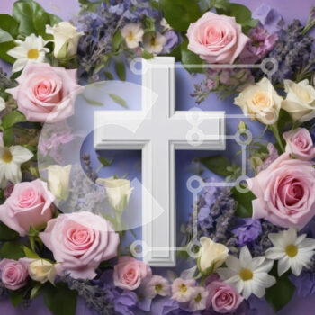 Intra Συλλεκτικό Ξύλινο Παζλ Plywood 4mm - Floral Cross Σύνθεση Σε Ξύλινο Κουτί - Διαστάσεις Puzzle: 10x10 cm – 25 κομμάτια - Image 1
