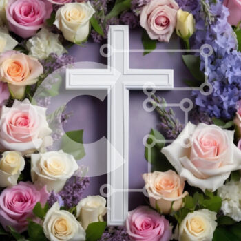 Intra Συλλεκτικό Ξύλινο Παζλ Plywood 4mm - Floral Cross Σύνθεση Σε Ξύλινο Κουτί - Διαστάσεις Puzzle: 10x10 cm – 25 κομμάτια - Image 1