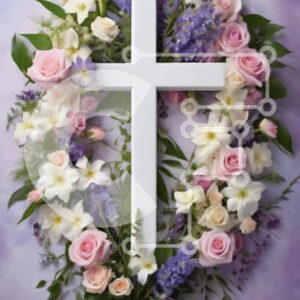 Intra Συλλεκτικό Ξύλινο Παζλ Plywood 4mm - Floral Cross Σύνθεση Σε Ξύλινο Κουτί - Διαστάσεις Puzzle: 10x10 cm – 25 κομμάτια - Image 1