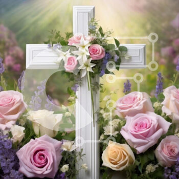 Intra Συλλεκτικό Ξύλινο Παζλ Plywood  4mm - Floral Cross Σύνθεση Σε Ξύλινο Κουτί - Διαστάσεις Puzzle: 10x10 cm – 25 κομμάτια - Image 1