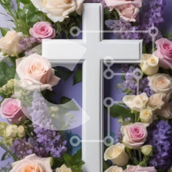 Intra Συλλεκτικό Ξύλινο Παζλ Plywood 4mm - Floral Cross Σύνθεση Σε Ξύλινο Κουτί - Διαστάσεις Puzzle: 10x10 cm – 25 κομμάτια - Image 1