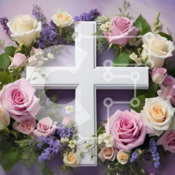 Intra Συλλεκτικό Ξύλινο Παζλ Plywood 4mm - Floral Cross Σύνθεση Σε Ξύλινο Κουτί - Διαστάσεις Puzzle: 10x10 cm – 25 κομμάτια - Image 1