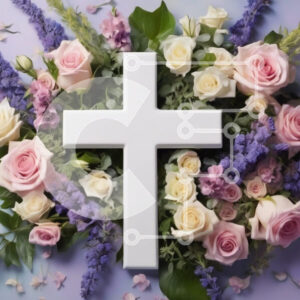 Intra Συλλεκτικό Ξύλινο Παζλ Plywood  4mm - Floral Cross Σύνθεση Σε Ξύλινο Κουτί - Διαστάσεις Puzzle: 10x10 cm – 25 κομμάτια - Image 1