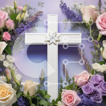 Intra Συλλεκτικό Ξύλινο Παζλ Plywood 4mm - Floral Cross Σύνθεση Σε Ξύλινο Κουτί - Διαστάσεις Puzzle: 10x10 cm – 25 κομμάτια - Image 1