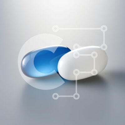 Intra Συλλεκτικό Ξύλινο Παζλ Plywood 4mm - Μπλε και λευκές κάψουλες σε λεία επιφάνεια Σε Ξύλινο Κουτί - Διαστάσεις: 10x10 cm – 25 κομμάτια - Image 1