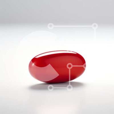 Intra Συλλεκτικό Ξύλινο Παζλ Plywood  4mm - Γυαλιστερή κόκκινη κάψουλα Σε Ξύλινο Κουτί - Διαστάσεις: 10x10 cm – 25 κομμάτια - Image 1