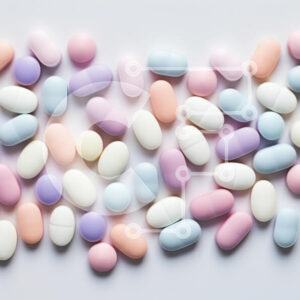 Intra Συλλεκτικό Ξύλινο Παζλ Plywood  4mm - Κάψουλες και χάπια σε παστέλ χρώμα Σε Ξύλινο Κουτί - Διαστάσεις Puzzle: 10x10 cm – 25 κομμάτια