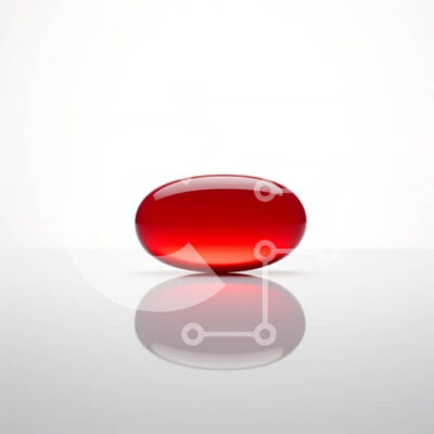 Intra Συλλεκτικό Ξύλινο Παζλ Plywood  4mm - Κόκκινη κάψουλα σε ανακλαστική επιφάνεια Σε Ξύλινο Κουτί - Διαστάσεις: 10x10 cm – 25 κομμάτια - Image 1