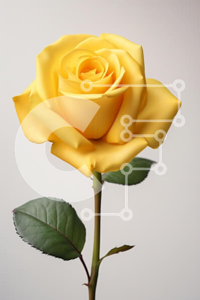 Intra Συλλεκτικό Ξύλινο Παζλ Plywood  4mm - Κομψό κίτρινο τριαντάφυλλο Σε Ξύλινο Κουτί - Διαστάσεις Puzzle: 10x10 cm – 25 κομμάτια