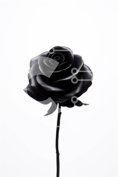 Intra Συλλεκτικό Ξύλινο Παζλ Plywood  4mm - Μαύρο τριαντάφυλλο σε άσπρο φόντο Σε Ξύλινο Κουτί - Διαστάσεις Puzzle: 10x10 cm – 25 κομμάτια