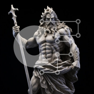 Intra Συλλεκτικό Ξύλινο Παζλ Plywood 4mm - Μυϊκή Μυθολογική Γλυπτική Φιγούρα Σε Ξύλινο Κουτί - Διαστάσεις Puzzle: 10x10 cm – 25 κομμάτια - Image 1