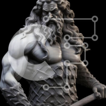 Intra Συλλεκτικό Ξύλινο Παζλ Plywood  4mm - Γλυπτική Μυθολογικής Φιγούρας Σε Ξύλινο Κουτί - Διαστάσεις Puzzle: 10x10 cm – 25 κομμάτια - Image 1