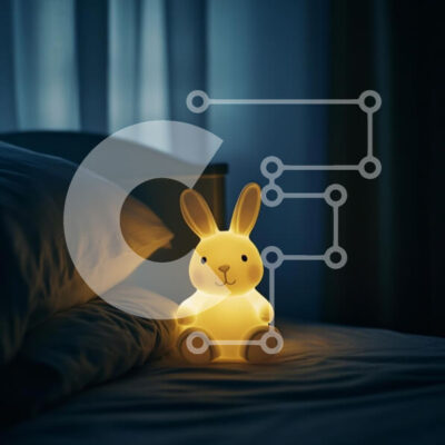 Intra Συλλεκτικό Ξύλινο Παζλ Plywood  4mm - Άνετο φωτιστικό κουνελιού σε ένα υπνοδωμάτιο Σε Ξύλινο Κουτί - Διαστάσεις Puzzle: 10x10 cm – 25 κομμάτια - Image 1