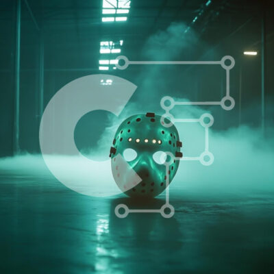 Intra Συλλεκτικό Ξύλινο Παζλ Plywood  4mm - Μάσκα χόκεϊ σε βιομηχανικό χώρο με ομίχλη Σε Ξύλινο Κουτί - Διαστάσεις: 10x10 cm – 25 κομμάτια - Image 1