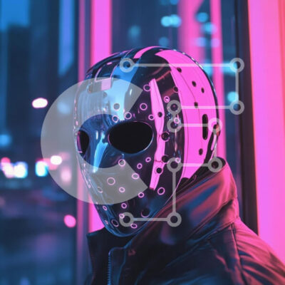 Intra Συλλεκτικό Ξύλινο Παζλ Plywood 4mm - Φουτουριστική φιγούρα σε φώτα νέον Σε Ξύλινο Κουτί - Διαστάσεις Puzzle: 10x10 cm – 25 κομμάτια - Image 1