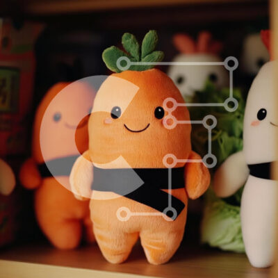 Intra Συλλεκτικό Ξύλινο Παζλ Plywood  4mm - Αξιολάτρευτη συλλογή παιχνιδιών με βελούδινα καρότα Σε Ξύλινο Κουτί - Διαστάσεις: 10x10 cm – 25 κομμάτια - Image 1