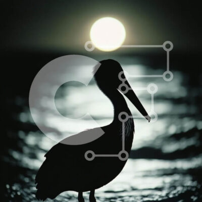 Intra Συλλεκτικό Ξύλινο Παζλ Plywood  4mm - Σιλουέτα ενός πουλιού στο ηλιοβασίλεμα Σε Ξύλινο Κουτί - Διαστάσεις: 10x10 cm – 25 κομμάτια - Image 1