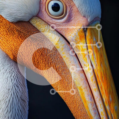 Intra Συλλεκτικό Ξύλινο Παζλ Plywood  4mm - Κοντινό πλάνο ενός πελεκάνου Σε Ξύλινο Κουτί - Διαστάσεις: 10x10 cm – 25 κομμάτια - Image 1