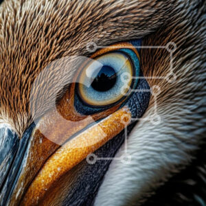 Intra Συλλεκτικό Ξύλινο Παζλ Plywood  4mm - Κοντινό πλάνο ενός Bird's Eye Σε Ξύλινο Κουτί - Διαστάσεις: 10x10 cm – 25 κομμάτια