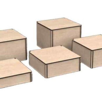 Intra Plywood Storage Box – Ξύλινο Κουτί Αποθήκευσης  με καπακι αποθήκευσης (4mm)24x36x15 cm Box23-01570 - Image 1