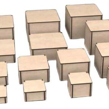 Intra Plywood Storage Box – Ξύλινο Κουτί Αποθήκευσης  με καπακι αποθήκευσης (4mm)24x36x15 cm Box23-01570 - Image 2