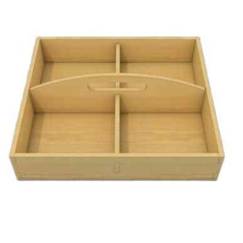 Intra LOTUS Ξύλινο Κουτί Οργάνωσης με Εσωτερικά Χωρίσματα και Κεντρική Λαβή – Πολυστρωματική Κατασκευή Plywood   18x22x39 cm Box06-00444 - Image 2