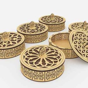 intra Κουτί Natural Plywood – Στρογγυλό, Σκαλιστό & Εκλεπτυσμένο 10x13x7 cm Box13-01329 - Image 3