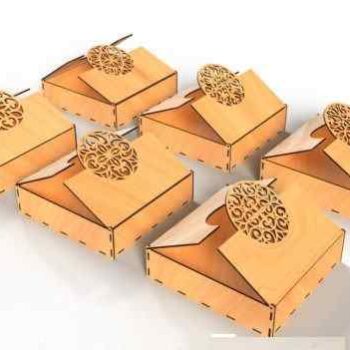 Plywood Tilt Plywood Gift Box Floral – Ξύλινο Κουτί  με Διακοσμητικό Καπάκι (4mm) 59x66x28 cm Box16-00386 - Image 1