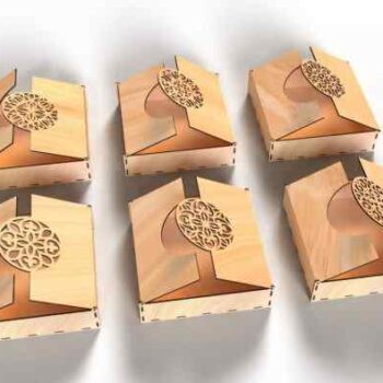 Plywood Tilt Plywood Gift Box Floral – Ξύλινο Κουτί  με Διακοσμητικό Καπάκι (4mm) 59x66x28 cm Box16-00386 - Image 2