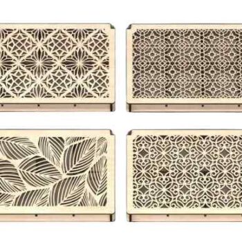 Intra Plywood Elegance Slim – Ξύλινο Κουτί Αποθήκευσης με Διάτρητο Καπάκι & Χωρίσματα (4mm) 60x36x10 cm Box22-01535 - Image 3