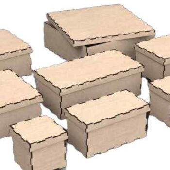 Intra Plywood Storage Box ΕCO – Ξύλινο Κουτί Αποθήκευσης (4mm) 13x29x35 cm Box24-01048 - Image 1