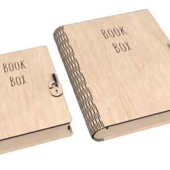 Intra Plywood BookBox – Ξύλινο Κουτί Αποθήκευσης σε Σχήμα Βιβλίου (4mm) 12x31x13 cm Box26-00962 - Image 1