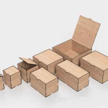 Intra Wooden Storage Master Set – Σετ Ξύλινων Κουτιών Αποθήκευσης με Καπάκι 22x25x27 cm Box29-00518 - Image 1