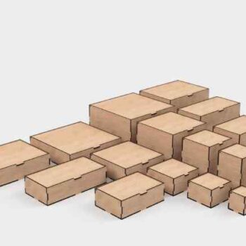 Intra Wooden Storage Master Set – Σετ Ξύλινων Κουτιών Αποθήκευσης με Καπάκι 22x25x27 cm Box29-00518 - Image 2