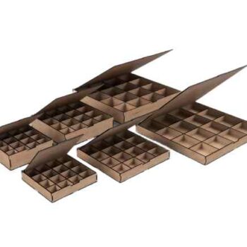 Intra NEST – Ξύλινο Κουτί με Καπάκι - Διαχωριστικά  Εσσωτερικά12x13x34 cm Box33-00490 - Image 1