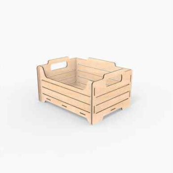 Intra CRATE – Ξύλινο Κουτί Τύπου Τελάρο μαζι με χερούλια 14x16x44 cm Box34-00288 - Image 1