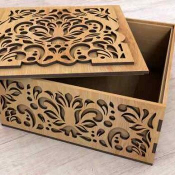 Intra Ornate Ξύλινο Κουτί Πολυτελείας με Περίτεχνη Χαρακτική – Ιδανικό για Δώρο / Αποθήκευση 30x14x5 cm Box35-00410 - Image 4