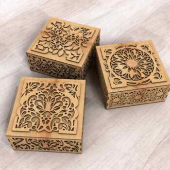 Intra Ornate Ξύλινο Κουτί Πολυτελείας με Περίτεχνη Χαρακτική – Ιδανικό για Δώρο / Αποθήκευση 30x14x5 cm Box35-00410 - Image 5