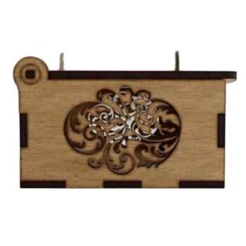 Intra FLORENTINE – Ξύλινο Κουτί με Ανάγλυφη Χαρακτική  Κομψή Γραμμή 19x24x16 cm Box37-00781 - Image 3