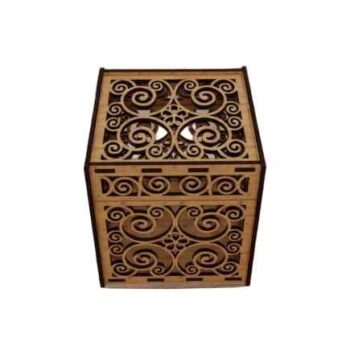 Intra Baroque Elegance  Ξύλινο Διακοσμητικό Κουτί με Περίτεχνη Χειροποίητη Χαρακτική 30x16x6 cm Box38-01896 - Image 1
