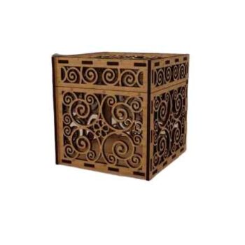 Intra Baroque Elegance  Ξύλινο Διακοσμητικό Κουτί με Περίτεχνη Χειροποίητη Χαρακτική 30x16x6 cm Box38-01896 - Image 2
