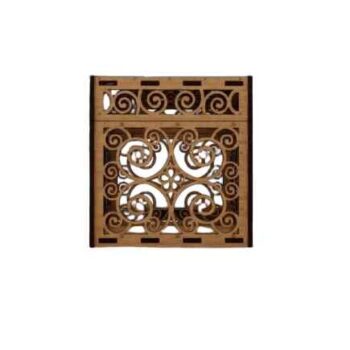 Intra Baroque Elegance  Ξύλινο Διακοσμητικό Κουτί με Περίτεχνη Χειροποίητη Χαρακτική 30x16x6 cm Box38-01896 - Image 3