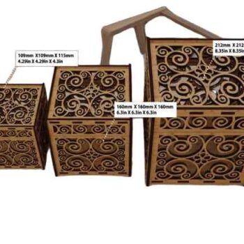 Intra Baroque Elegance  Ξύλινο Διακοσμητικό Κουτί με Περίτεχνη Χειροποίητη Χαρακτική 30x16x6 cm Box38-01896 - Image 4